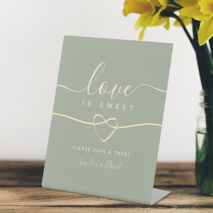 Please Take A Treat Wedding Pedestal Sign