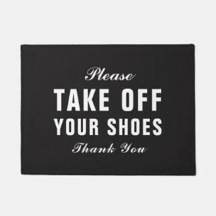 No Shoes Doormats Welcome Mats Zazzle Co Uk