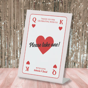 Please Take One Party Favours Couples Shower Pedestal Sign