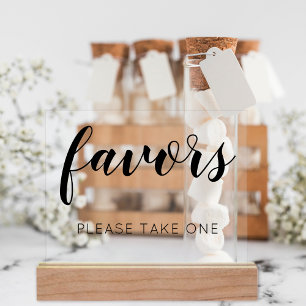 Please Take One Wedding Favours Acrylic Sign