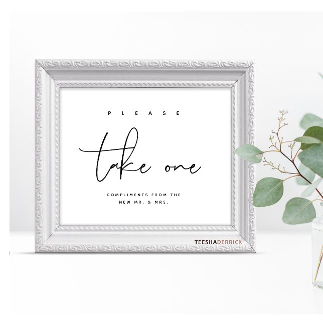 Please Take One, Wedding Party Favours Sign (Creator Uploaded)