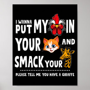 Please Tell Me You Have A Giraffe Funny Quote Poster