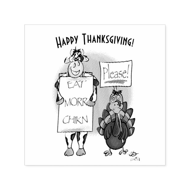 Please Thanksgiving Day Self-inking Stamp (Design)