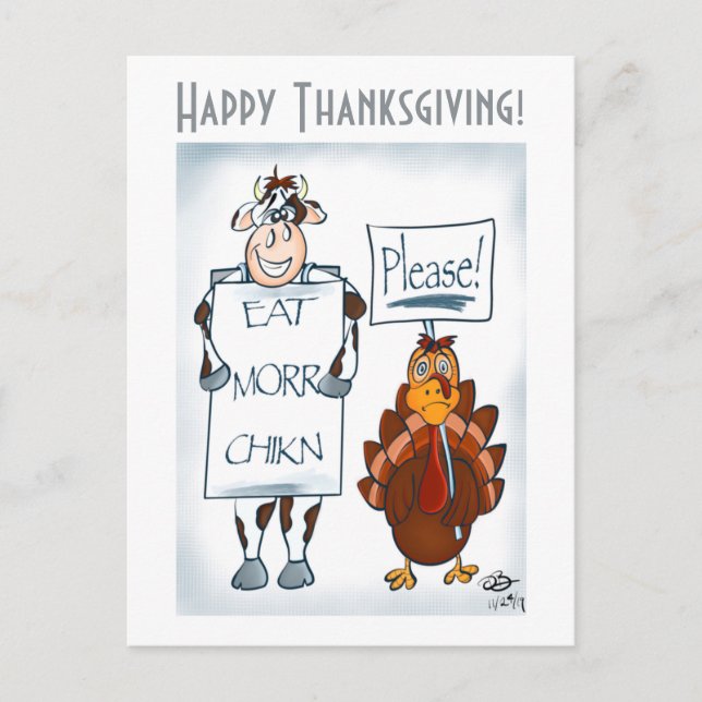 Please Thanksgiving Postcard (Front)