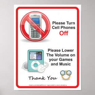 Please Turn Off Cell Phones Office Sign