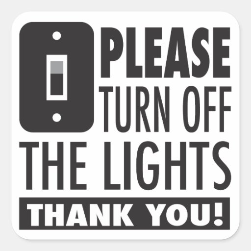Image of Please turn off the lights sticker
