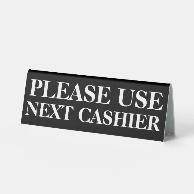 Please use next cashier information desk top (Front)