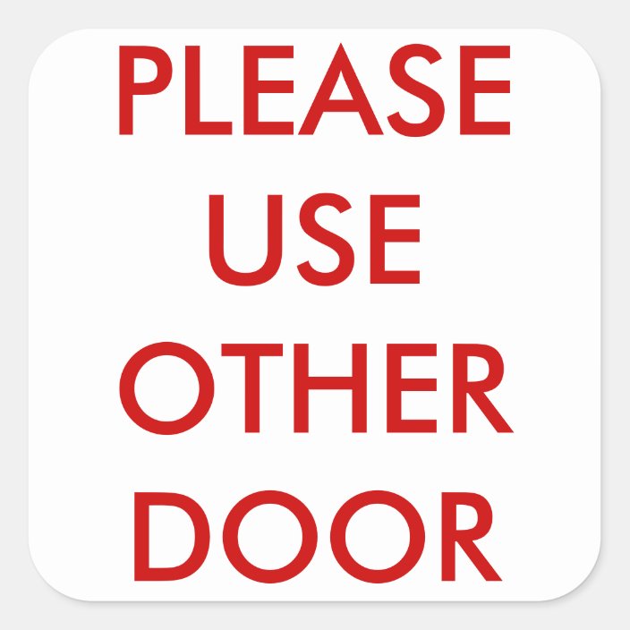 Please use other door stickers | Zazzle.co.uk