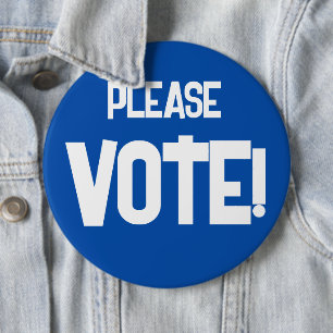 Please VOTE! Blue Campaign Button