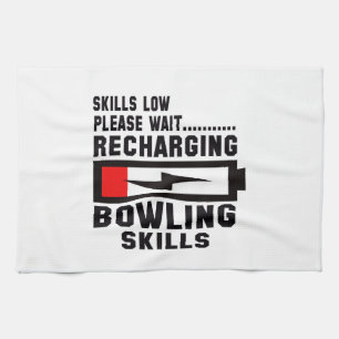 Please wait recharging Bowling skills Tea Towel
