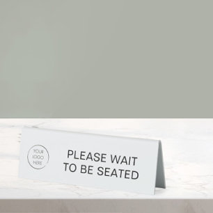 Please Wait to Be Seated Restaurant Logo Branded