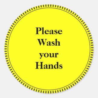 Please Wash Your Hands Classic Round Sticker