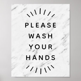 Please Wash Your Hands Sign for Bathroom