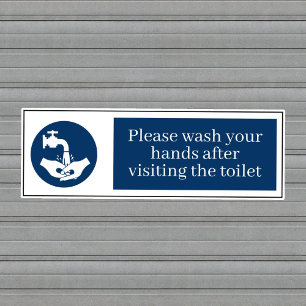 Please Wash Your Hands Toilet Sticker
