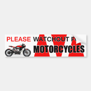 PLEASE WATCHOUT FOR MOTORCYCLES Bumper Sticker