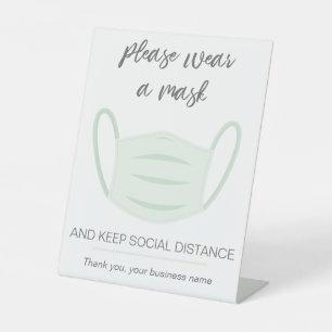 Please wear a mask custom business sign