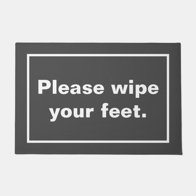 Please wipe your feet. doormat (Front)