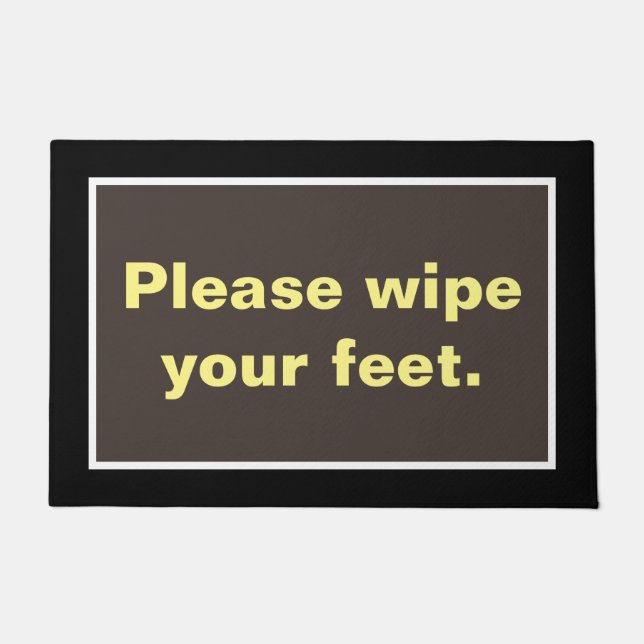 Please wipe your feet. doormat (Front)