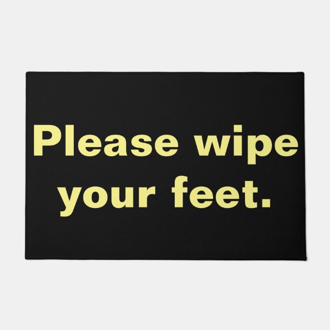 Please wipe your feet. doormat (Front)