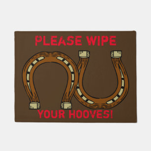 "Please wipe your hooves" Doormat