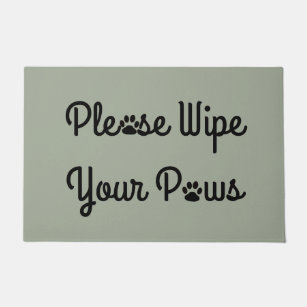 Please Wipe Your Paws Doormats Welcome Mats Zazzle Co Uk