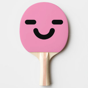Pleased  Face Light Pink Ping Pong Paddle
