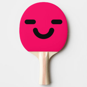 Pleased Face Pink Ping Pong Paddle