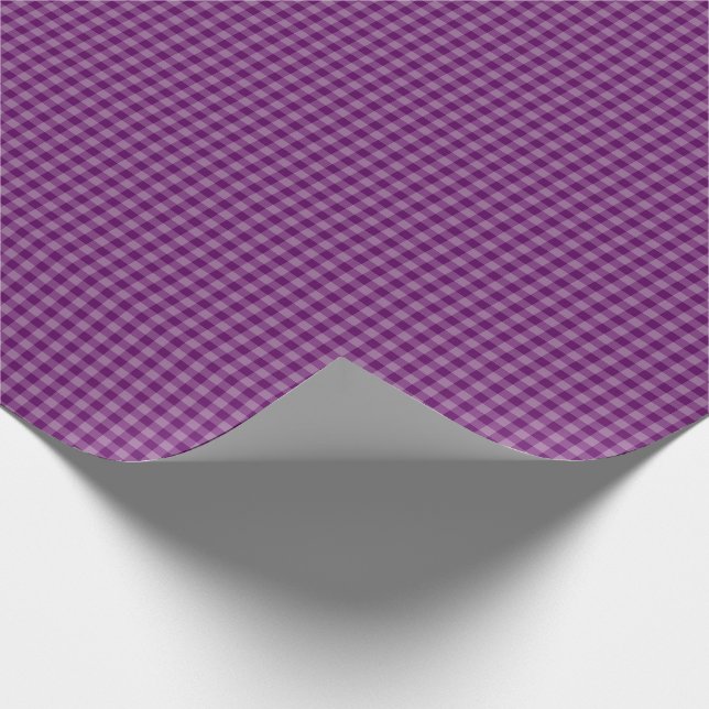 Pleasing Purples 01 Gingham-Gift Wrapping Paper (Corner)