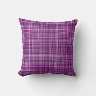 Pleasing Purples Plaid 14-Square Throw Pillow