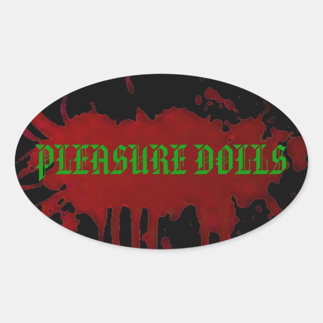 Pleasure Dolls Oval Sticker (Front)