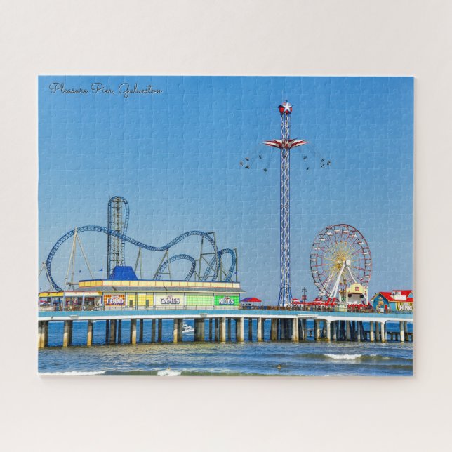 Pleasure Pier in Galveston, Texas Jigsaw Puzzle (Horizontal)