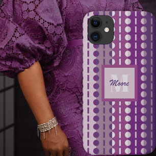 Pleated Stripes – Light to Dark Purple Ombre iPhone 11 Case