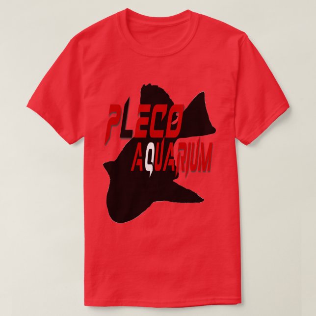 Pleco Aquarium Bold T-Shirt (Design Front)