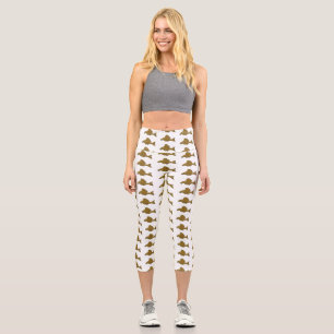 Pleco fish cartoon illustration capri leggings