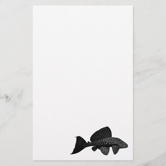 Pleco Plecostomus Aquarium Fish Stationary  Stationery (Front)