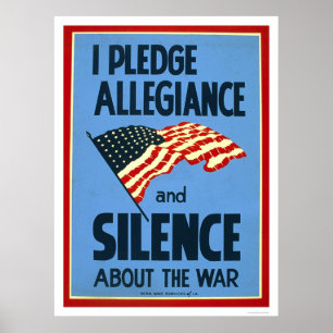 Pledge Allegiance War 1941 WPA Poster