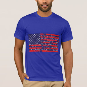 Pledge of Allegiance American Flag T-Shirt