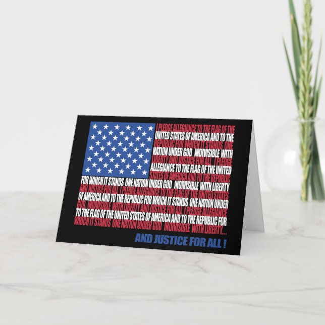 Pledge of Allegiance card (Front)