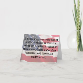 Pledge of Allegiance Card