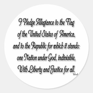 Pledge of Allegiance Classic Round Sticker