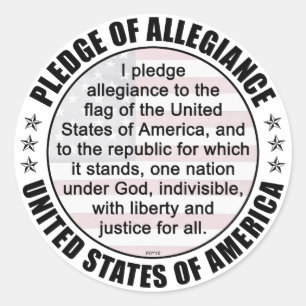 Pledge of Allegiance Classic Round Sticker