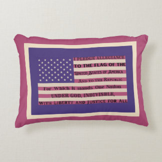 Pledge of Allegiance Flag Decorative Cushion