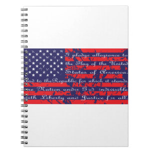 Pledge of Allegiance Flag Notebook