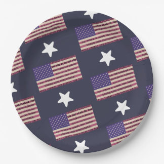 Pledge of Allegiance Flag Paper Plate