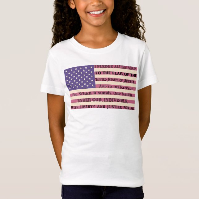 Pledge of Allegiance Flag T-Shirt (Front)