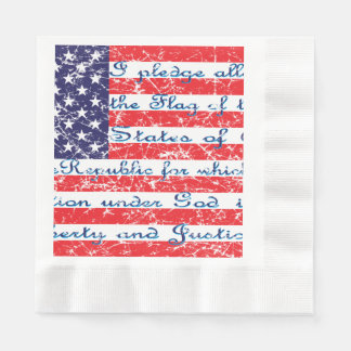 Pledge of Allegiance in the USA FLAG Napkin