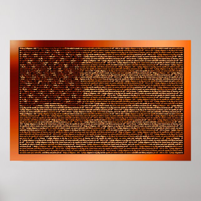 Pledge of Allegiance in USA Flag Print (Front)