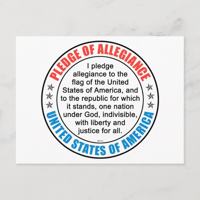 Pledge of Allegiance Postcard (Front)