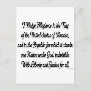 Pledge of Allegiance Postcard