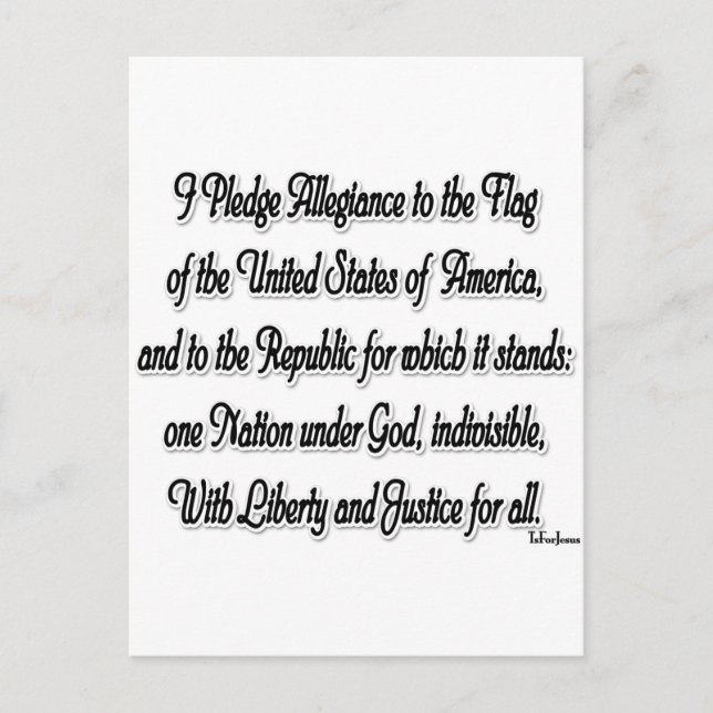 Pledge of Allegiance Postcard (Front)